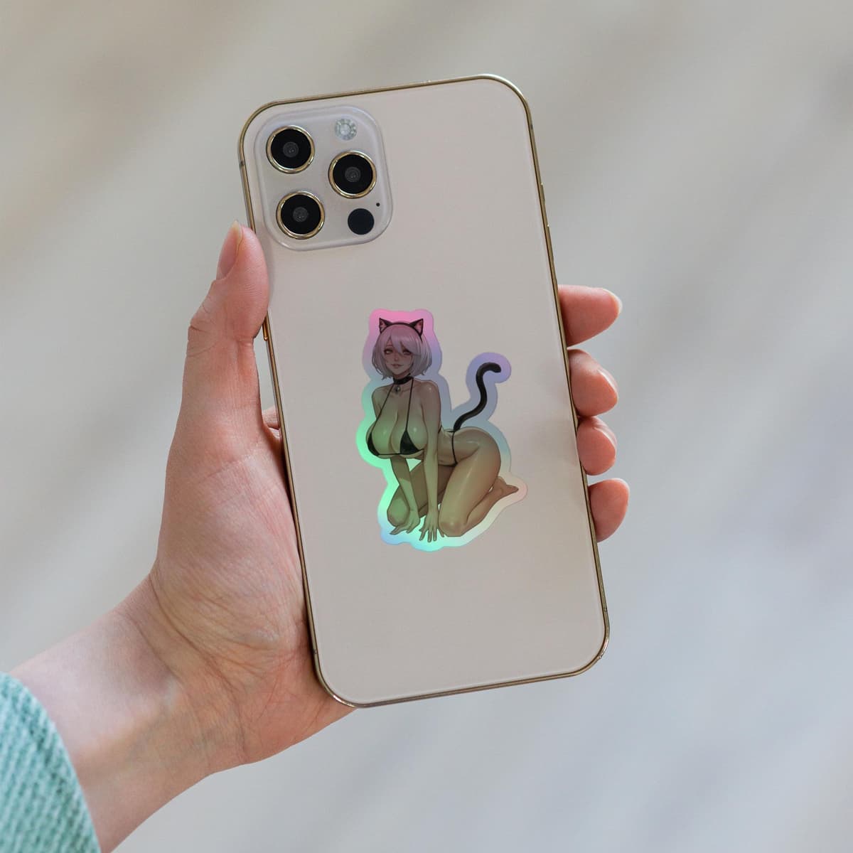 2B Catgirl Holographic stickers