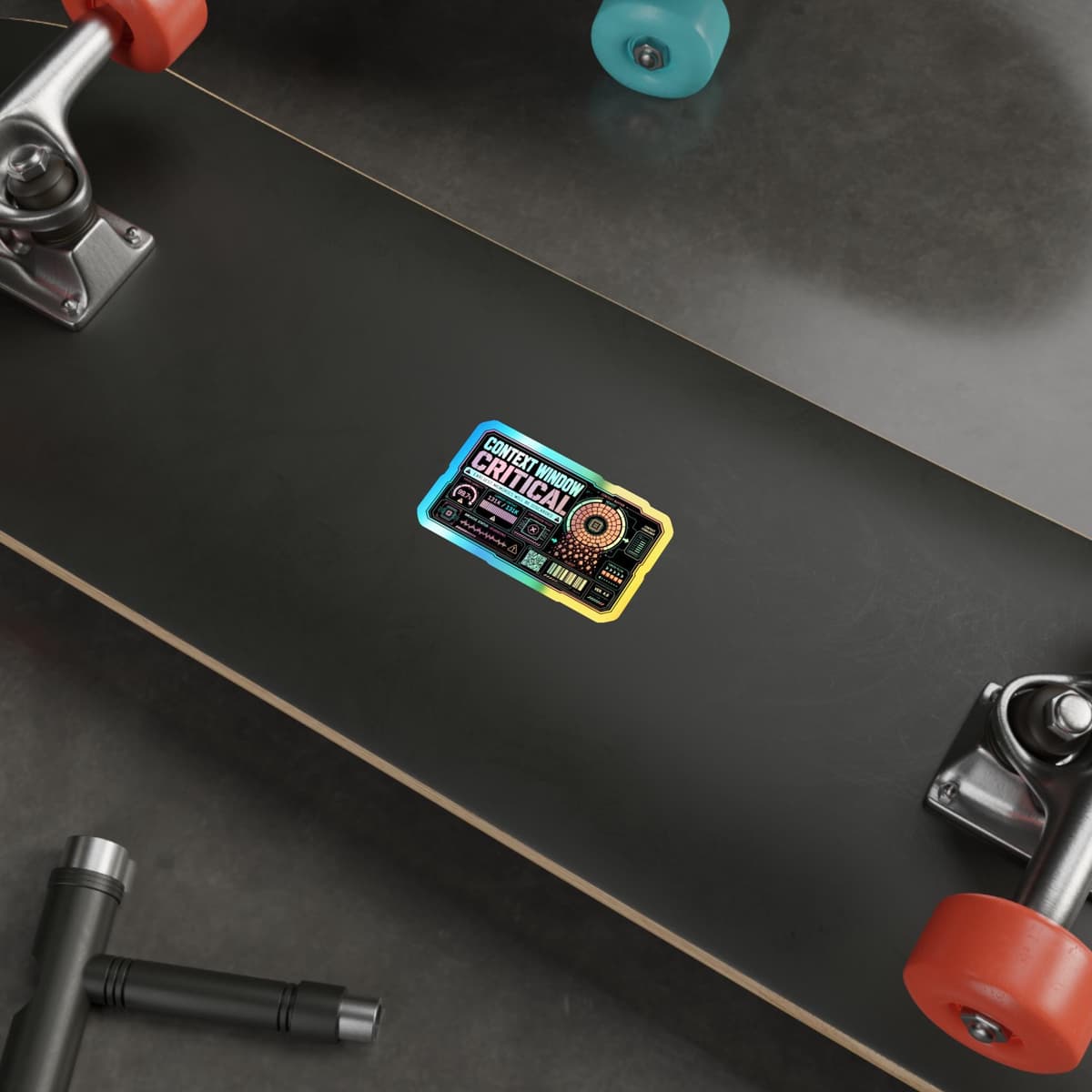 Context Window Critical Holographic Sticker | AI Memory Warning Decal