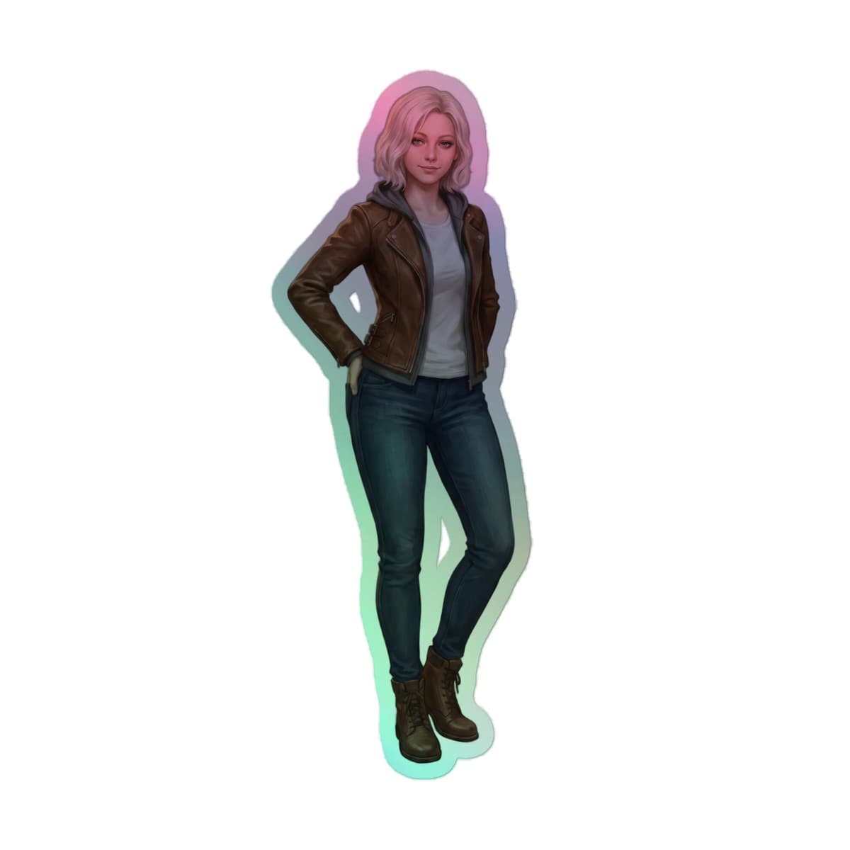 Grace Drawing Holographic stickers
