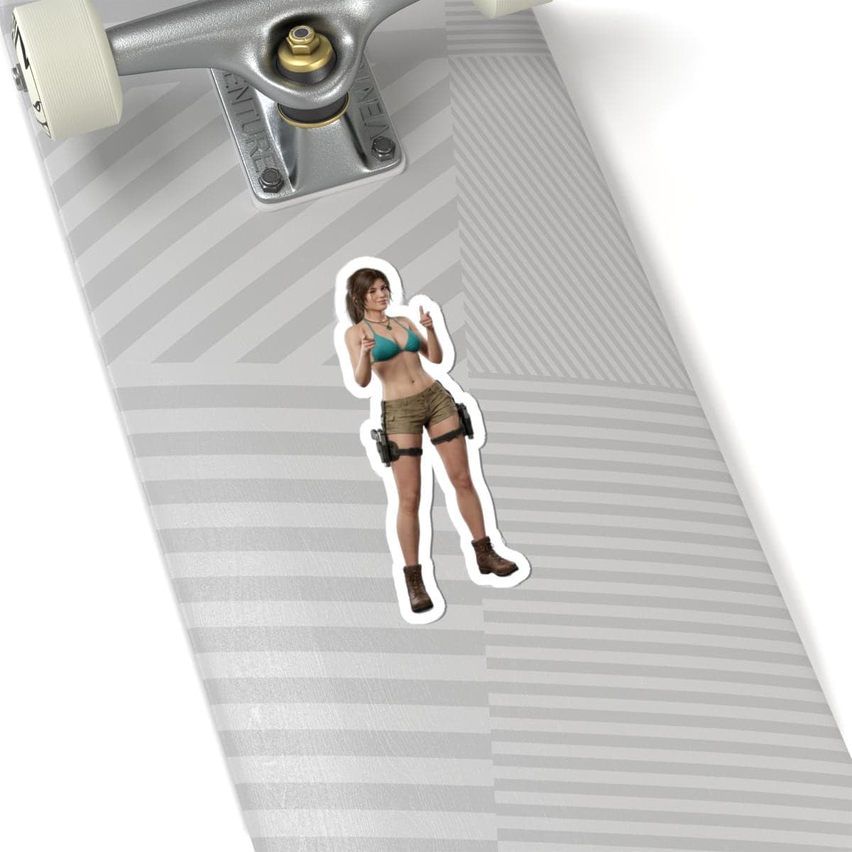 Explorer Bikini Finger Guns Sticker | Treasure Hunter Vinyl Decal