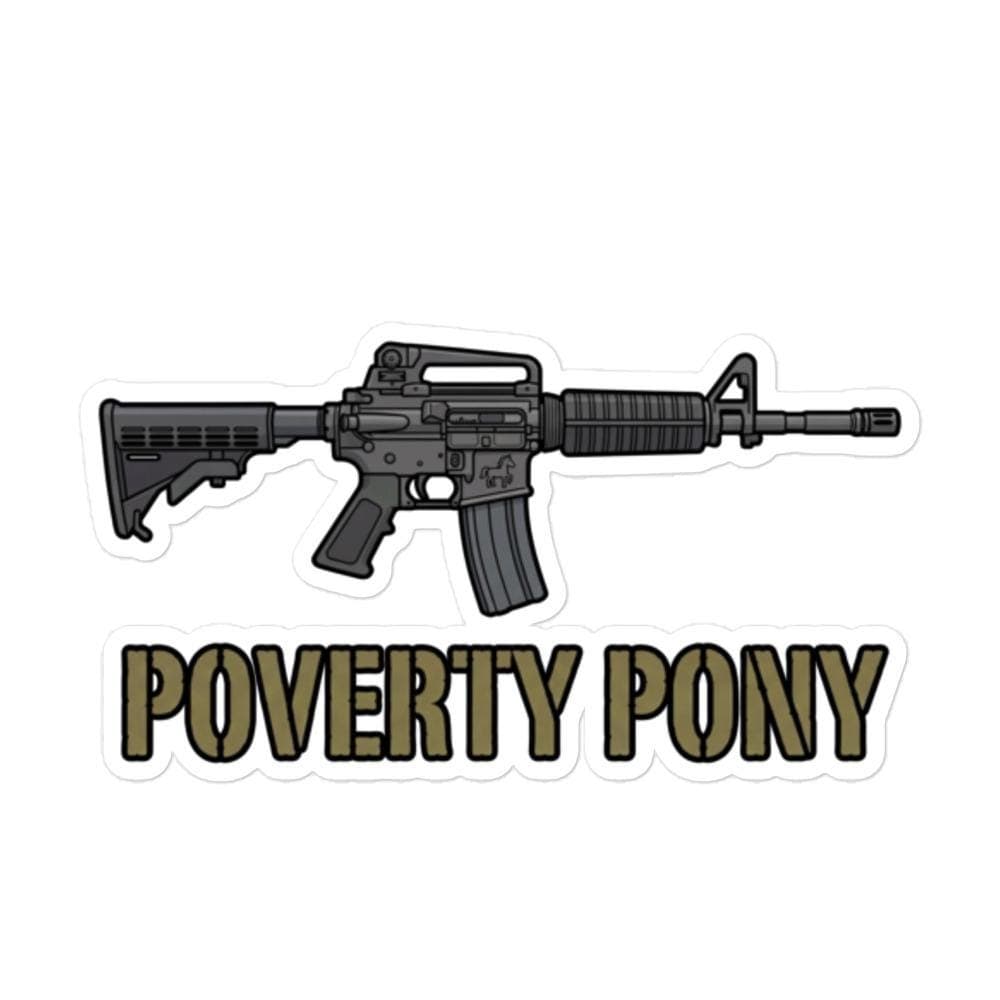 Poverty Pony AR15 Gun Sticker
