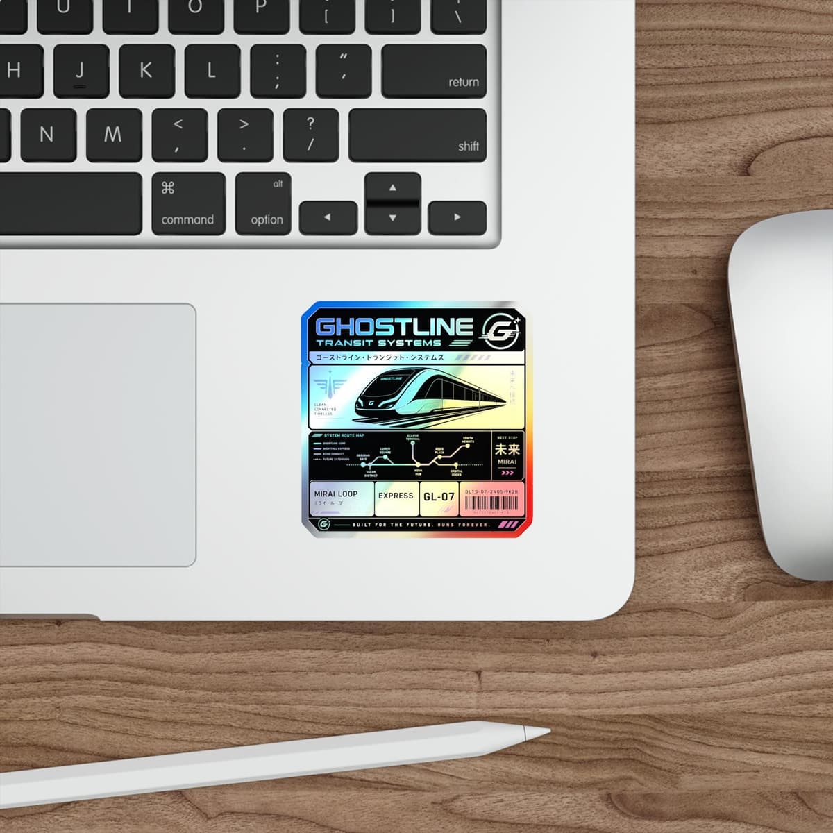 Ghostline Transit Systems Holographic Sticker