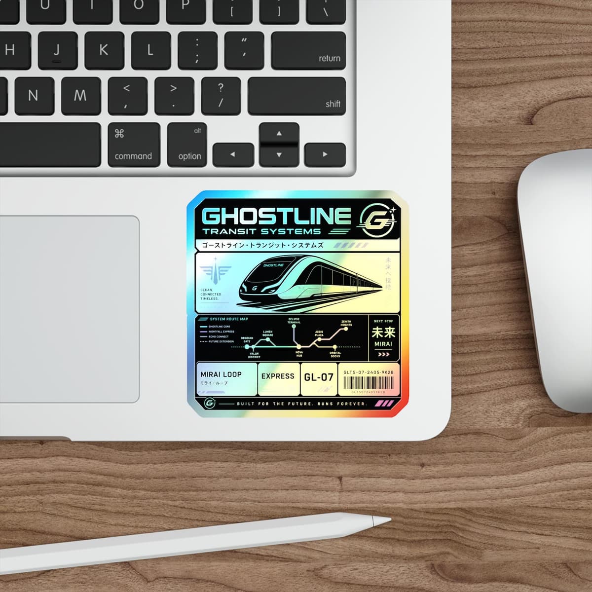 Ghostline Transit Systems Holographic Sticker