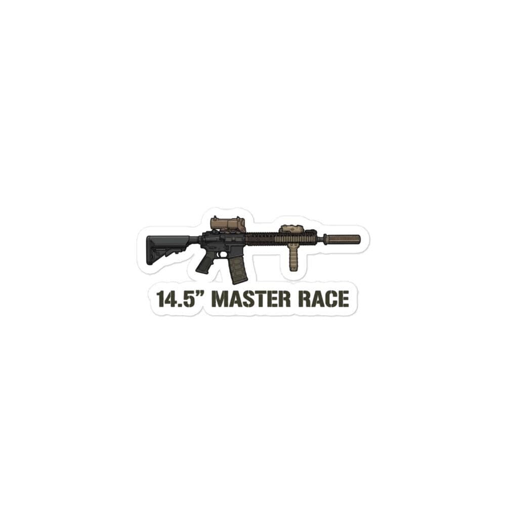 14.5" Master Race Gun Sticker