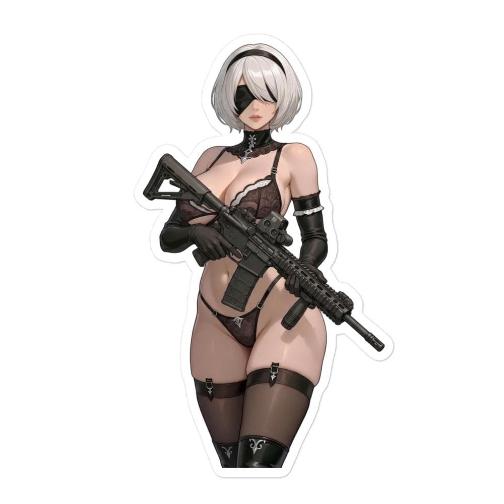 2B AR15 Pin-Up Kiss Cut sticker
