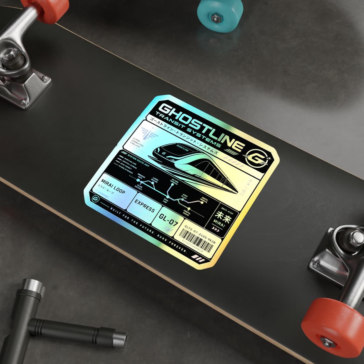 Ghostline Transit Systems Holographic Sticker