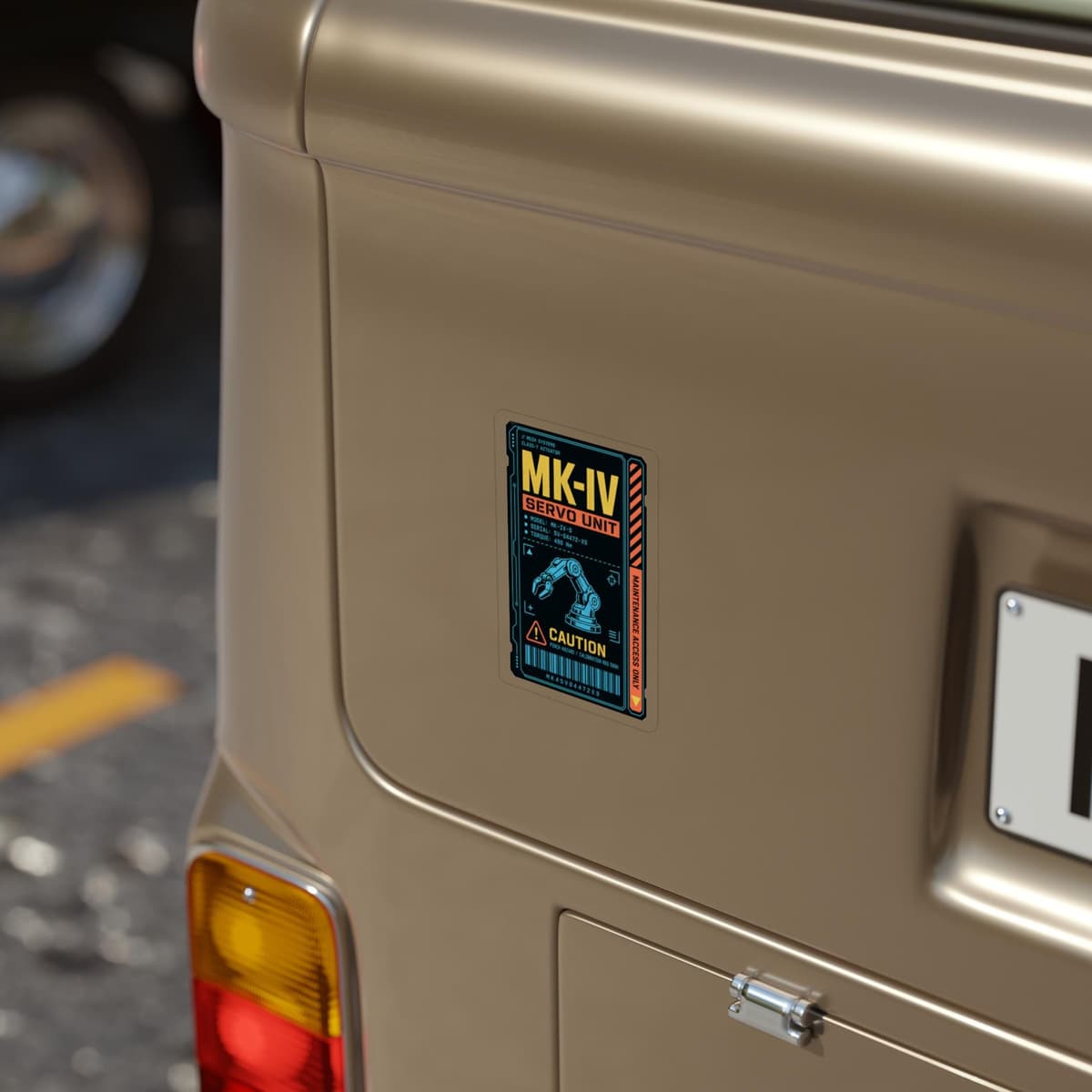 MK-IV Servo Unit Mech Decal Sticker | Sci-Fi Robotics Equipment Tag Vinyl Decal