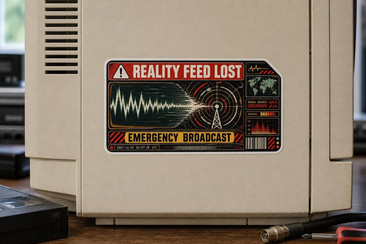 Reality Feed Lost Sticker | Analog Sci-Fi Vinyl Decal