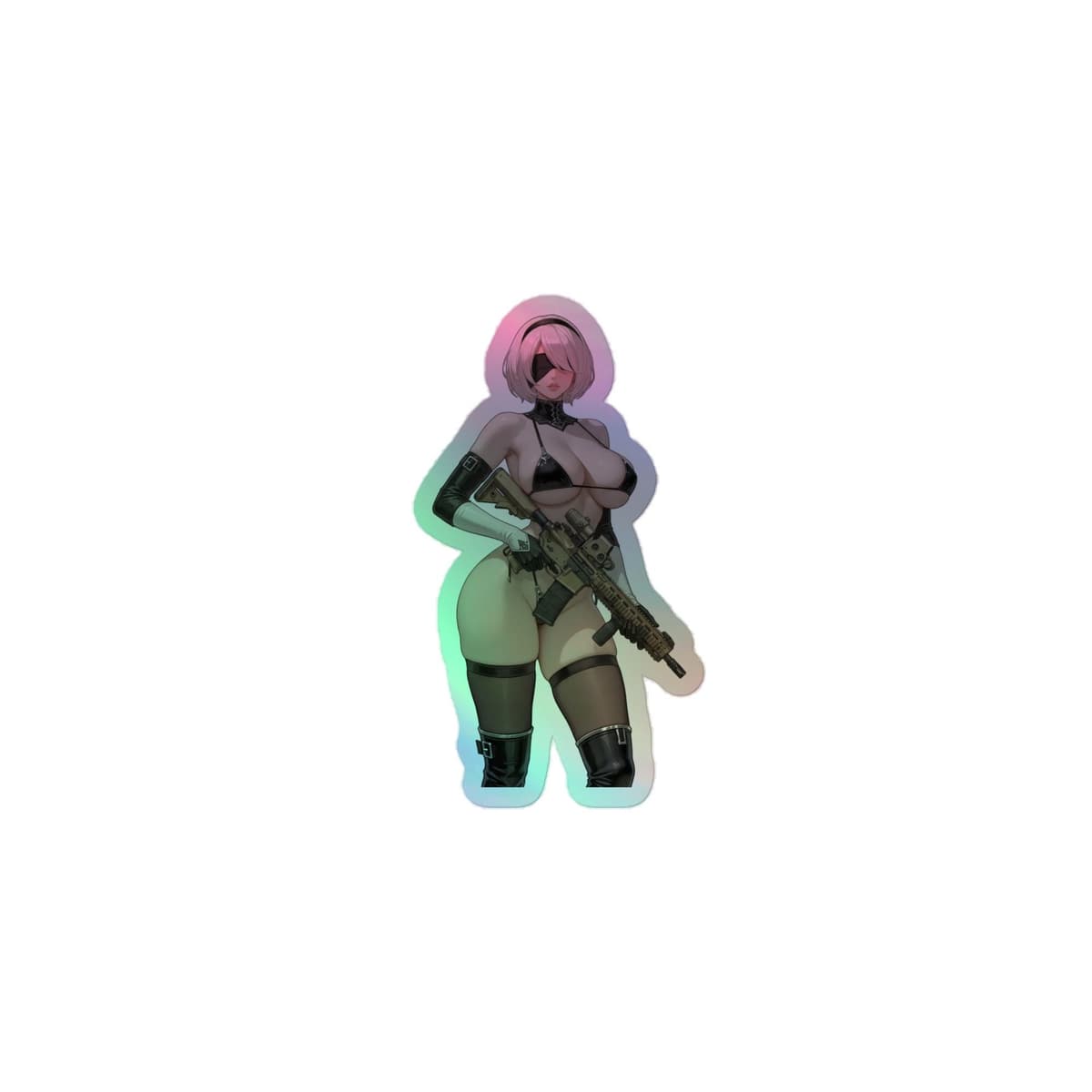 2B Bikini AR15 Holographic stickers