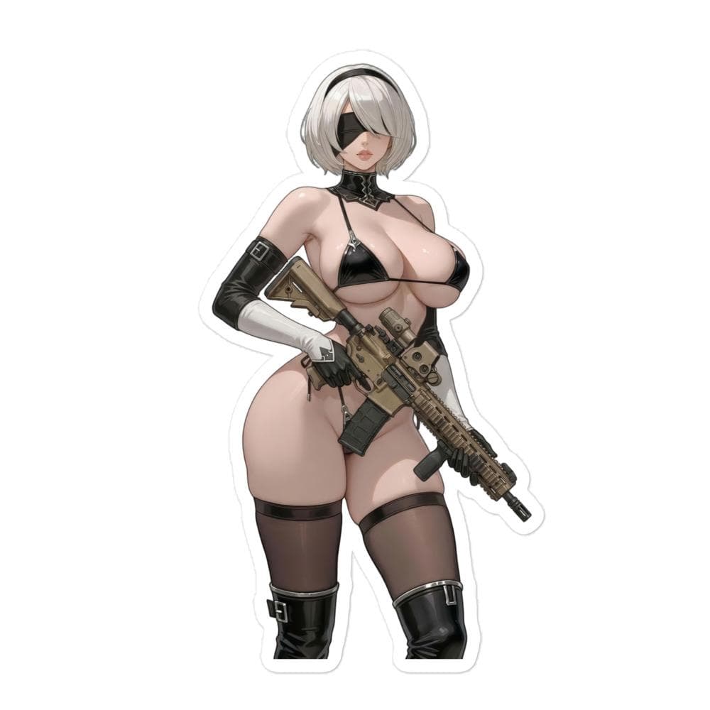 2B AR15 Pin-Up Kiss Cut sticker