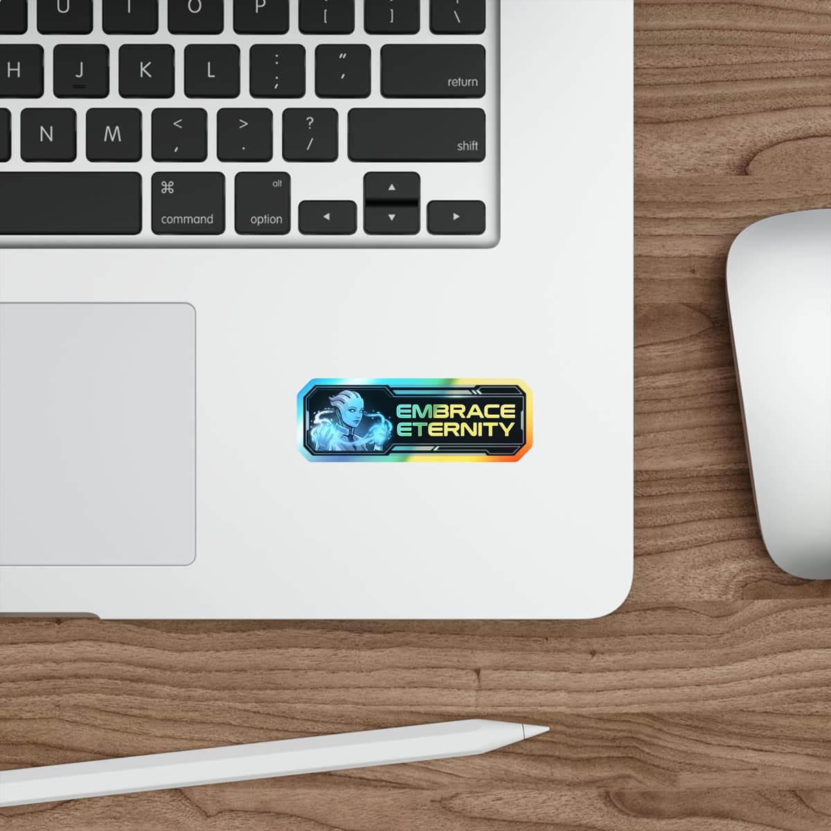 Embrace Eternity Holographic Sticker | Liara Asari Biotic Holo Decal Sci-Fi