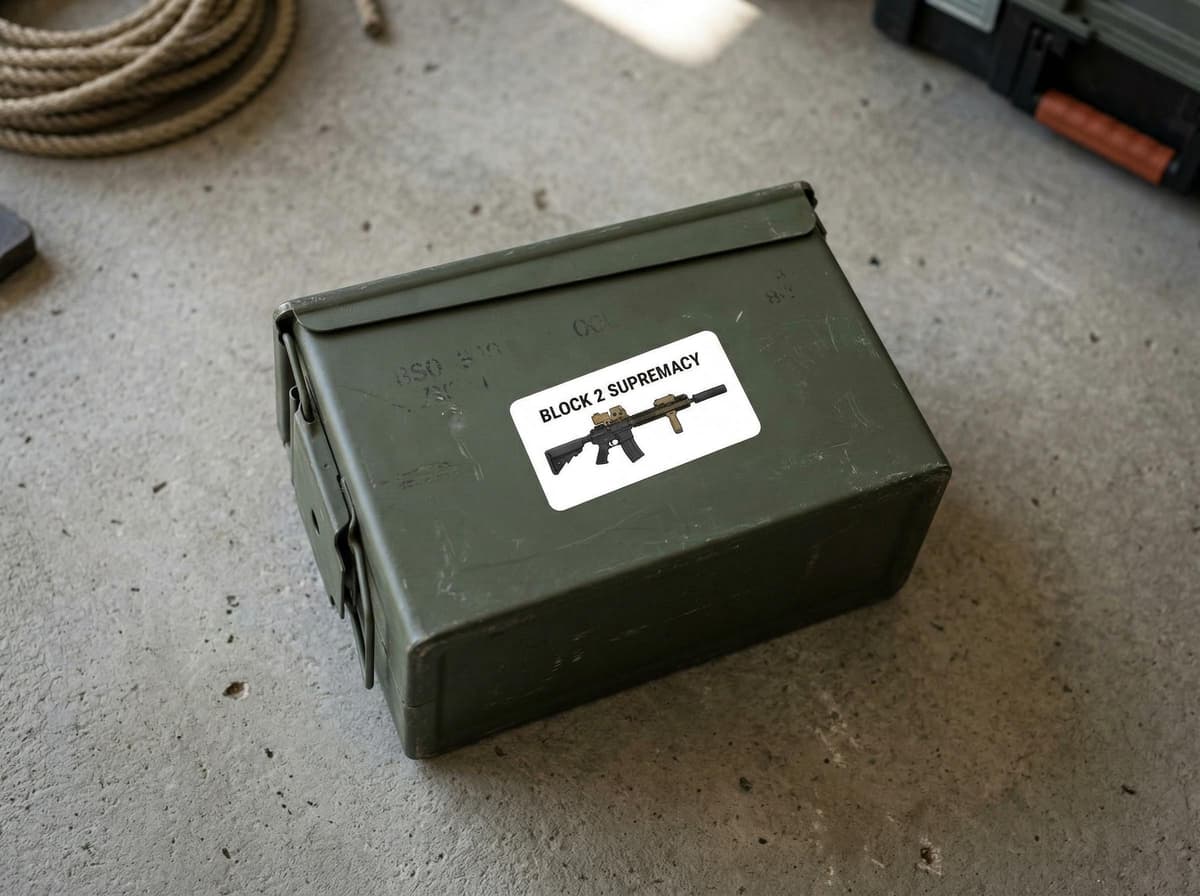 Block 2 Supremacy AR-15 Sticker | Tactical Rifle Vinyl Decal (SOPMOD)