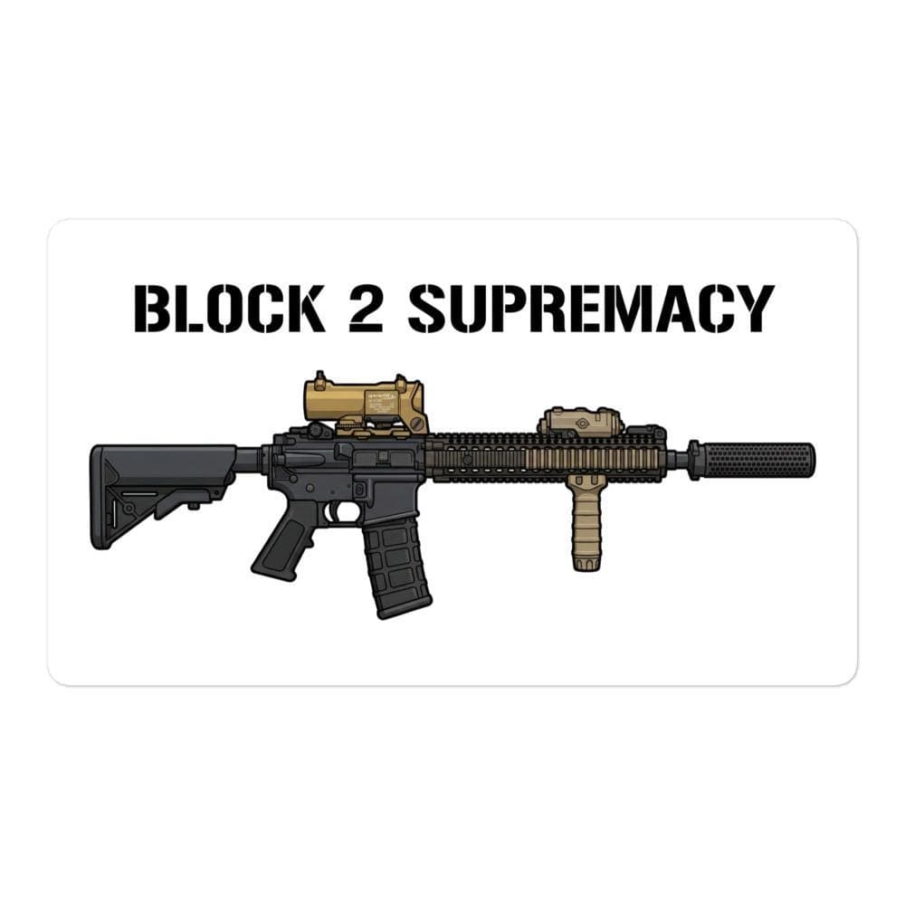 Block 2 Supremacy AR15 Gun Sticker