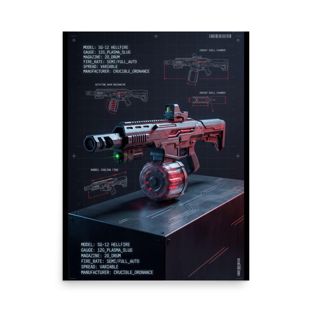 Cyberpunk Shotgun Poster