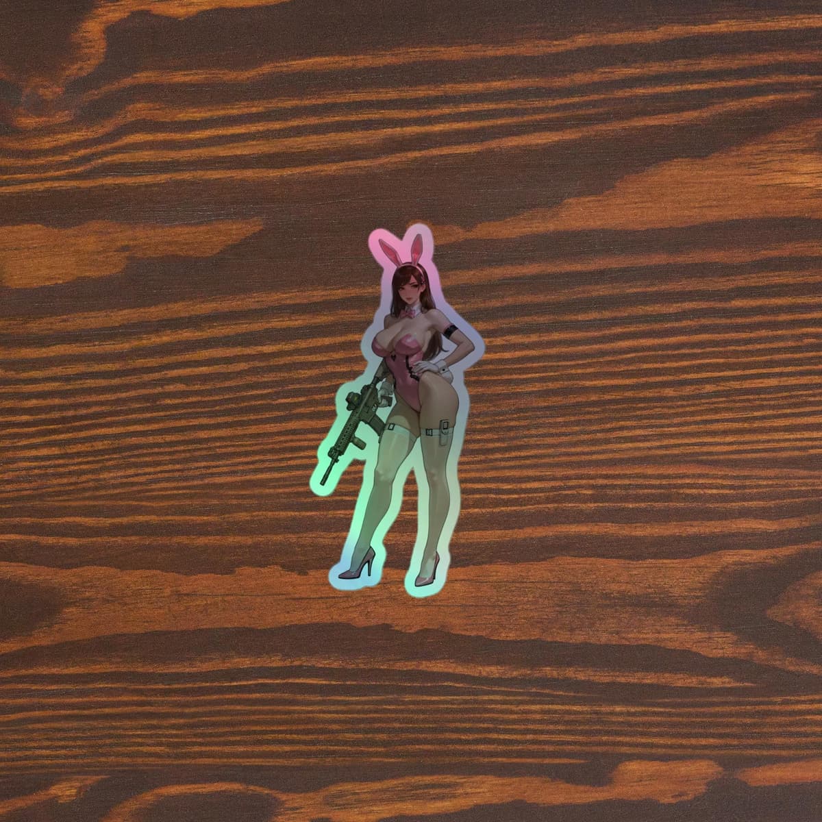 Bunny Pilot Holo Holographic stickers