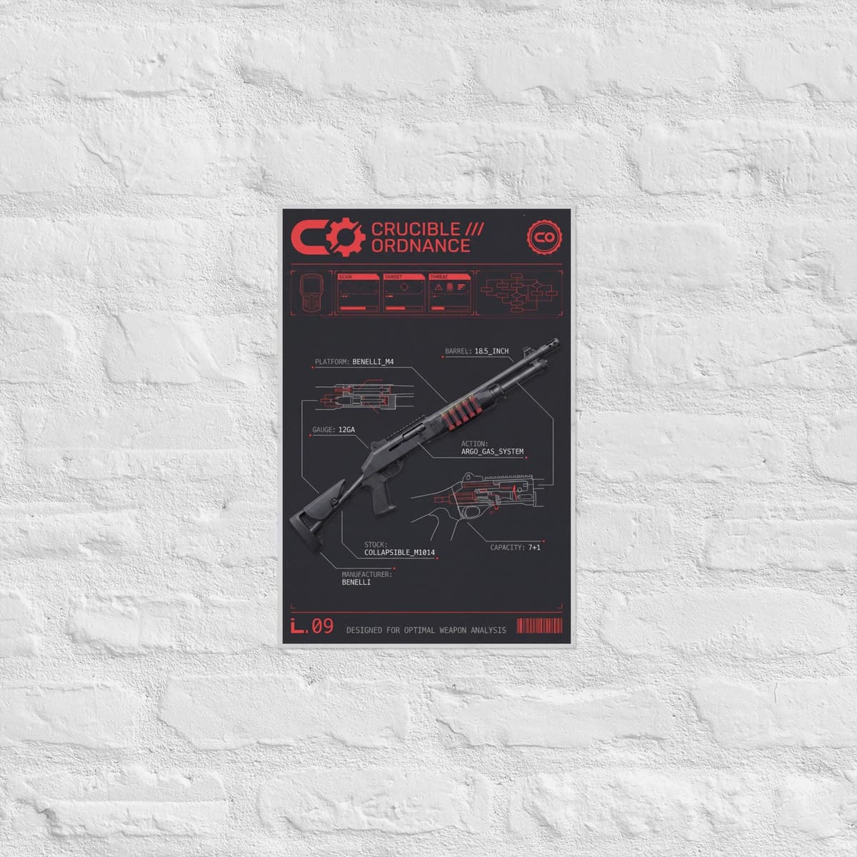 Benelli M4 Shotgun Poster