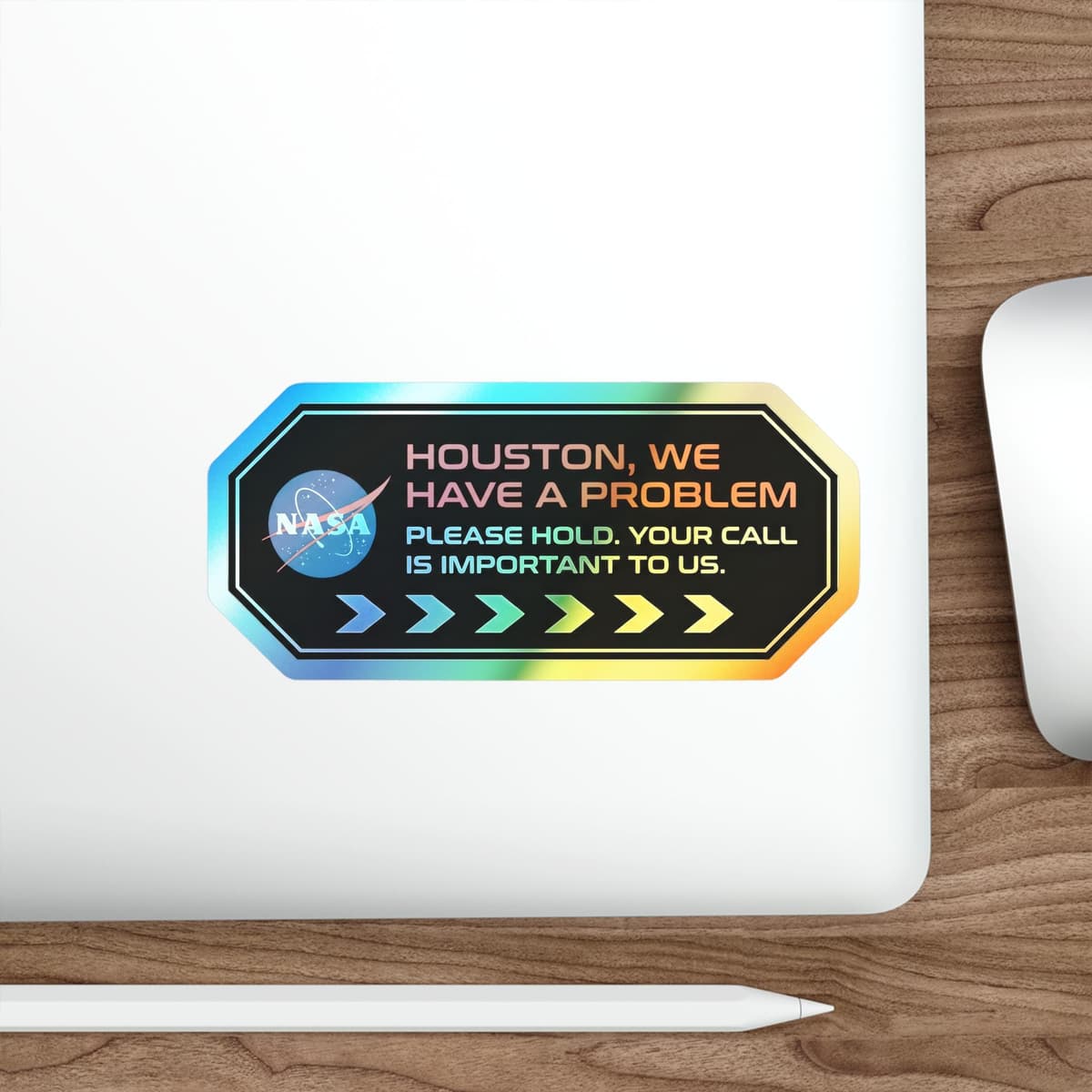 Houston We Have A Problem Holographic Sticker | NASA Apollo 13 Vinyl Decal