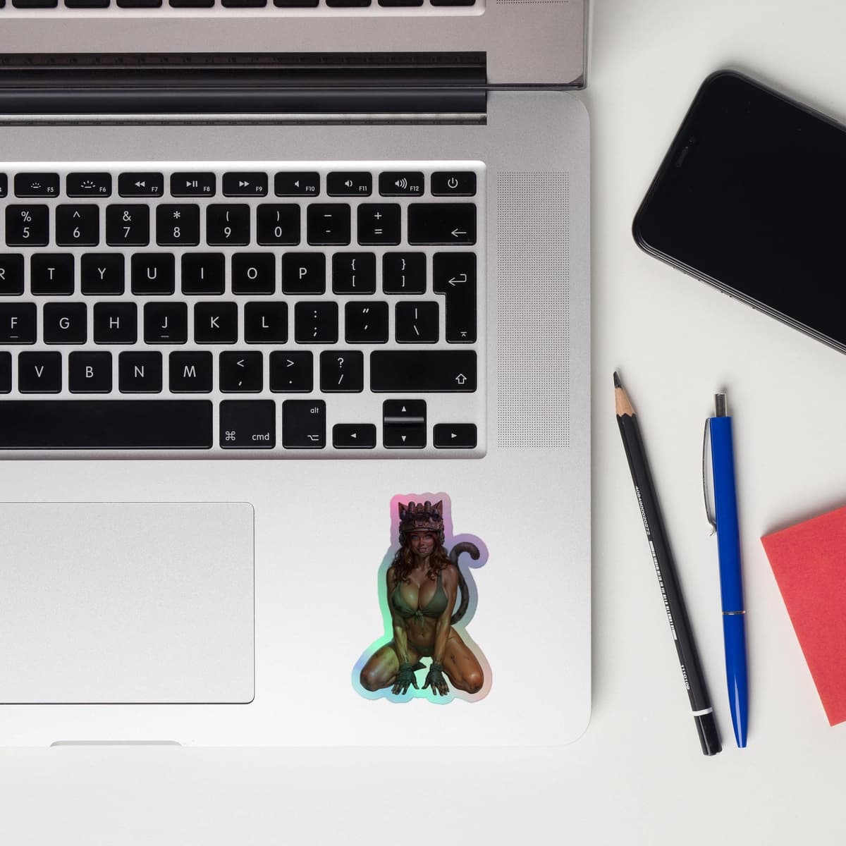 Autumn Catgirl Holographic stickers