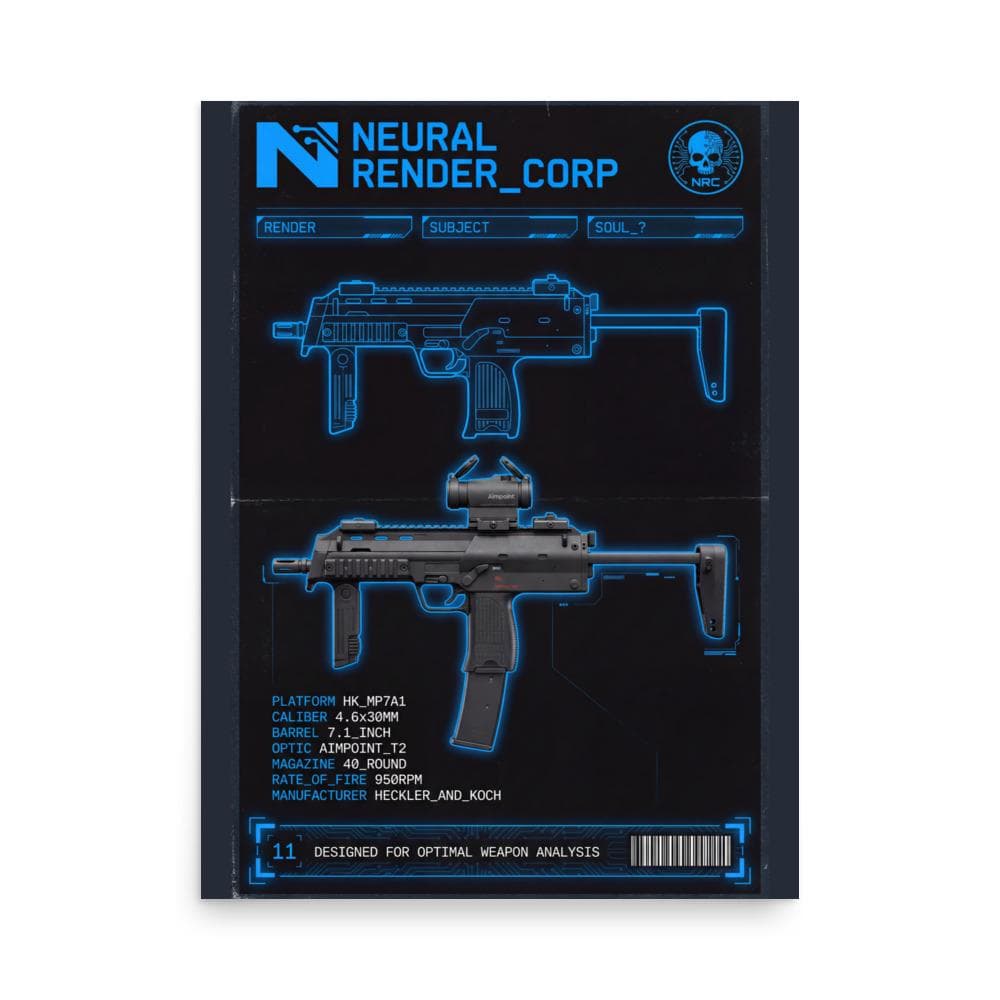 MP7 Diagram Poster