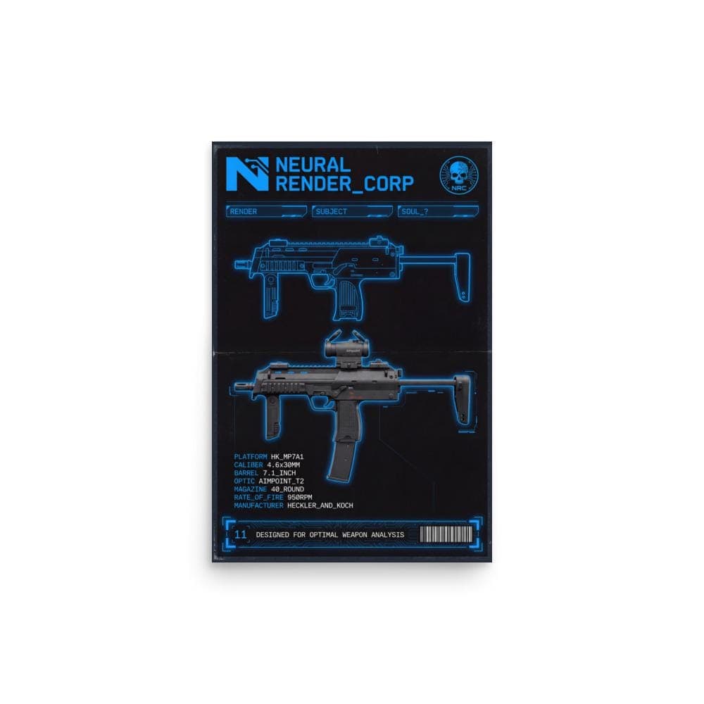 MP7 Diagram Poster