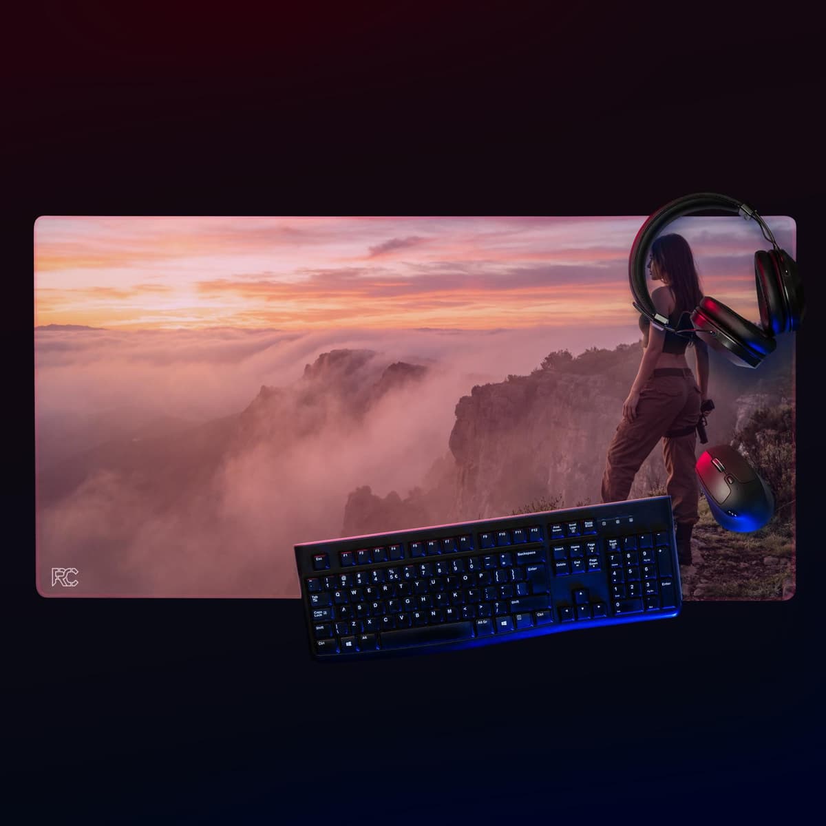 Explorer Sunrise Gaming mouse pad
