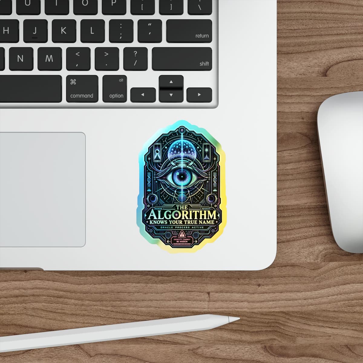 Algorithm Knows Your True Name Holographic Sticker | Cyber Occult Decal