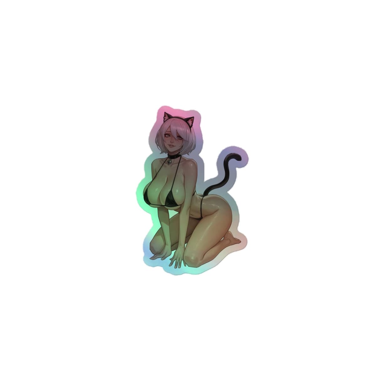 2B Catgirl Holographic stickers