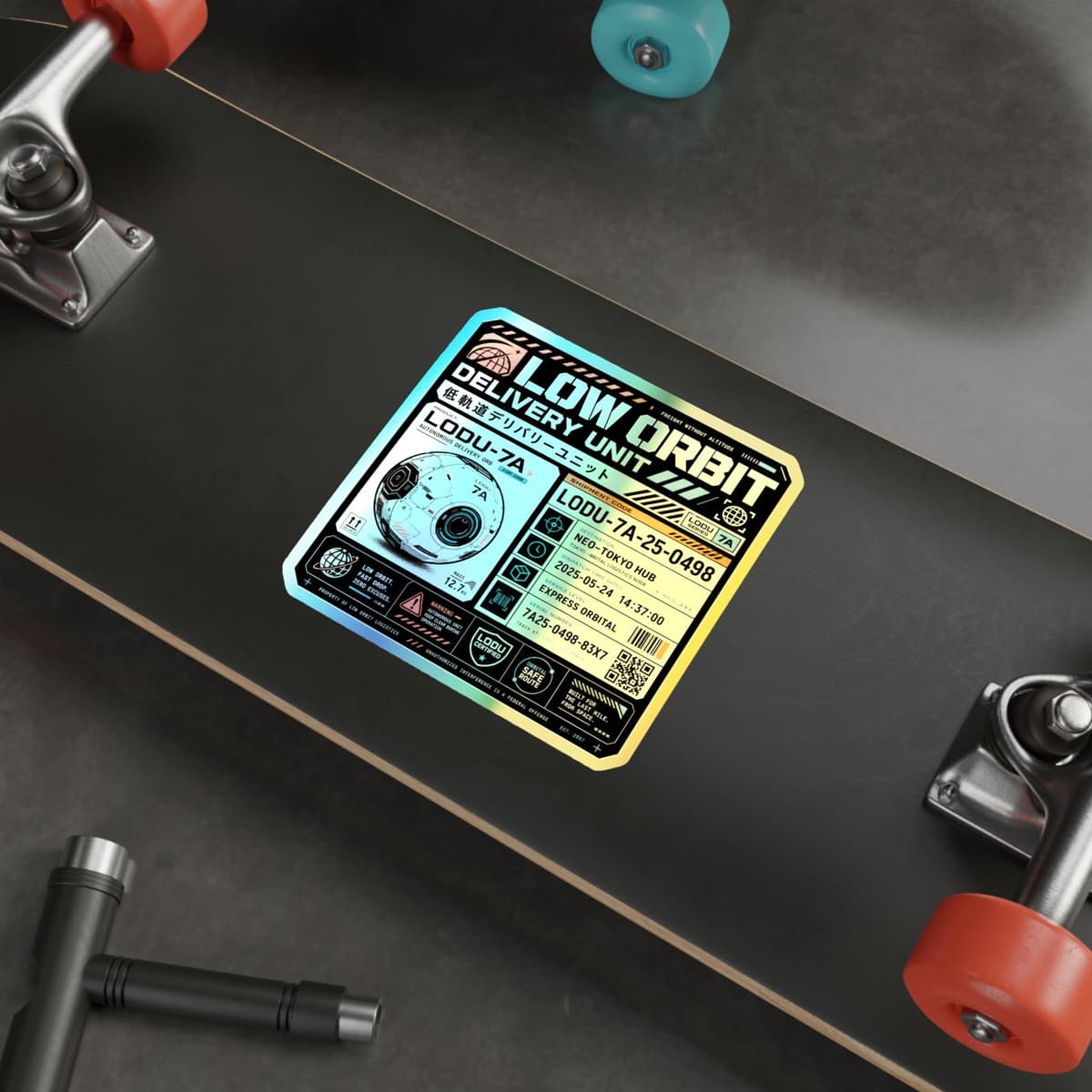 Low Orbit Delivery Unit Holographic Sticker
