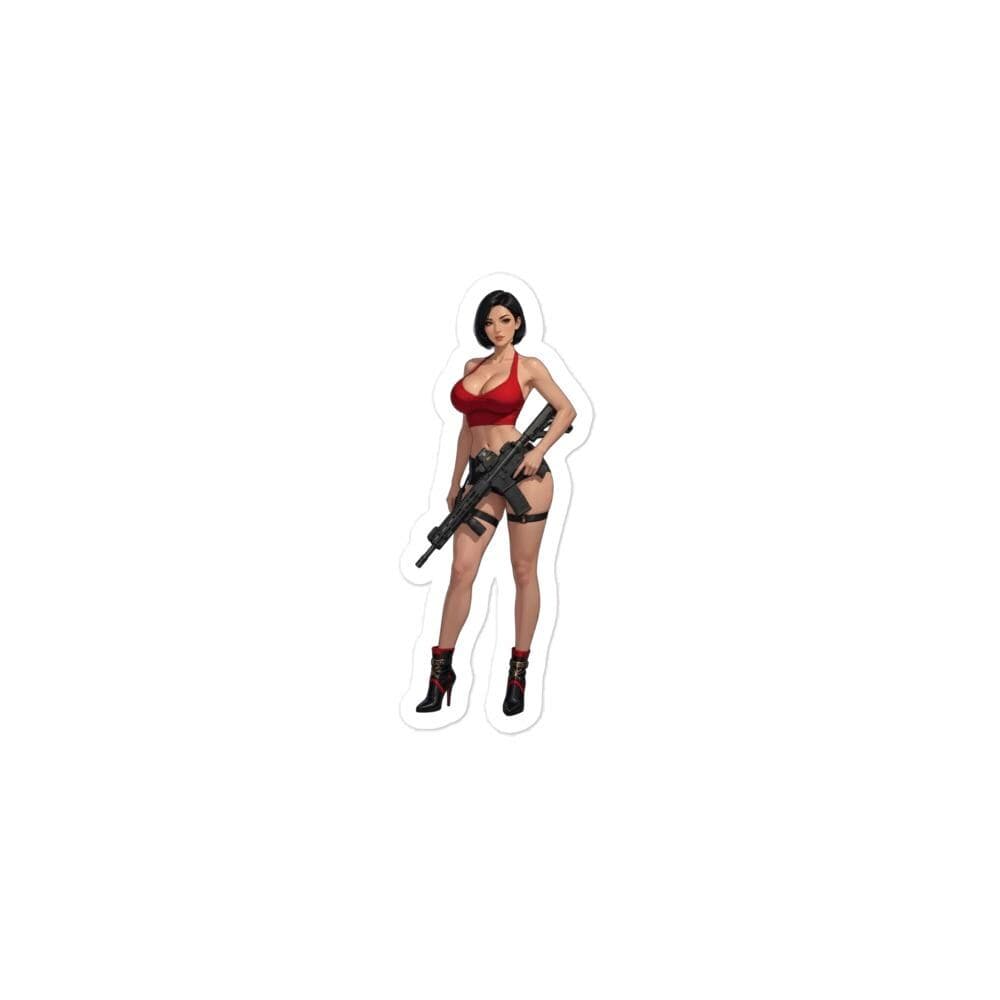 Crimson AR15 Pin Up Kiss Cut