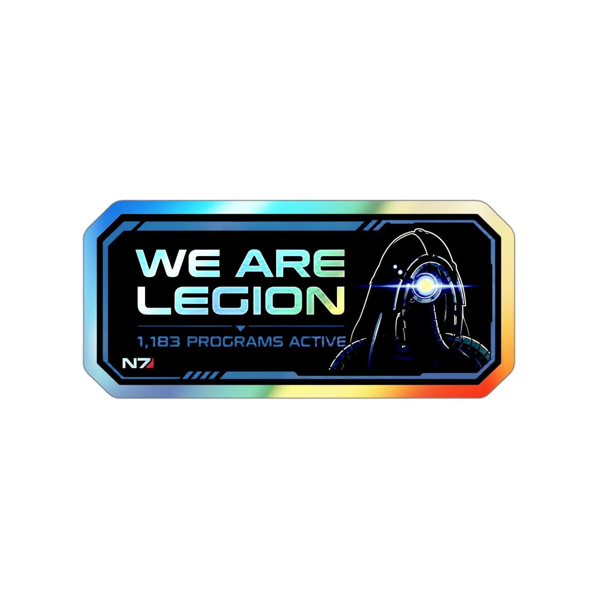 We Are Legion Holographic Sticker | Legion Geth Sci-Fi Vinyl Decal