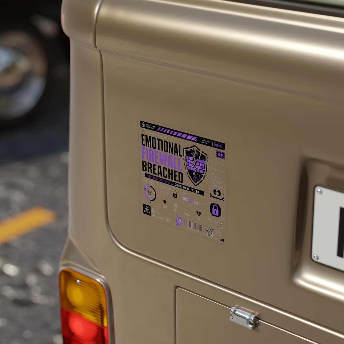 Emotional Firewall Breached Transparent Sticker