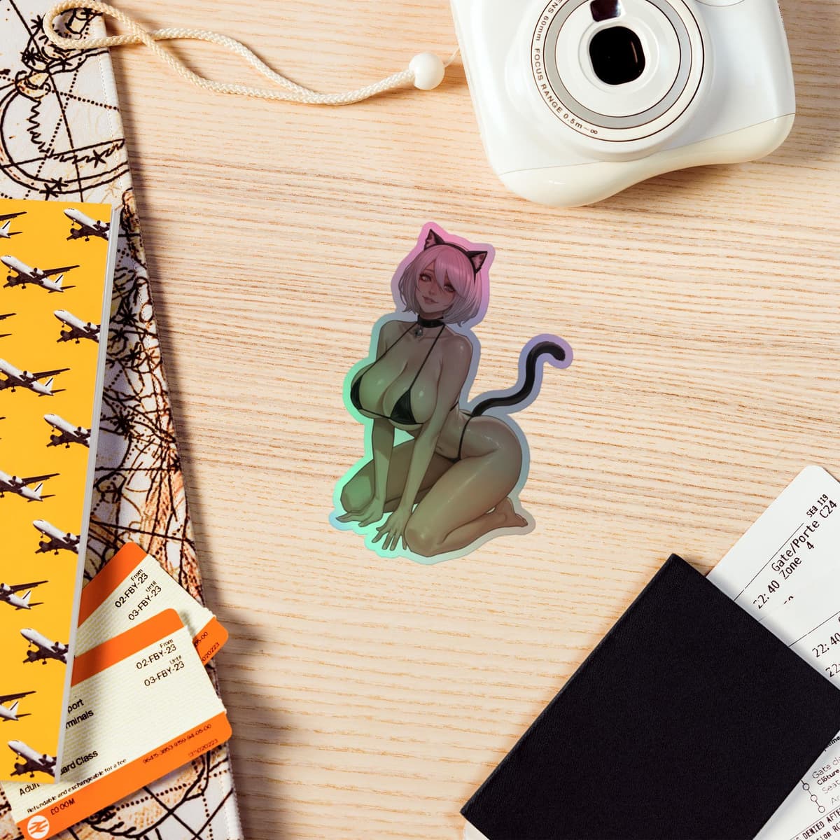 2B Catgirl Holographic stickers