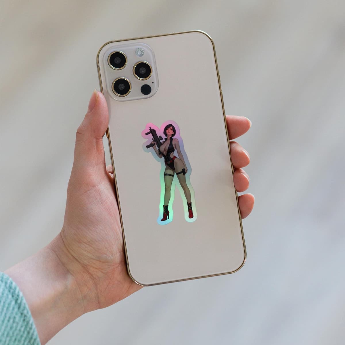 Crimson MP7 Holographic stickers