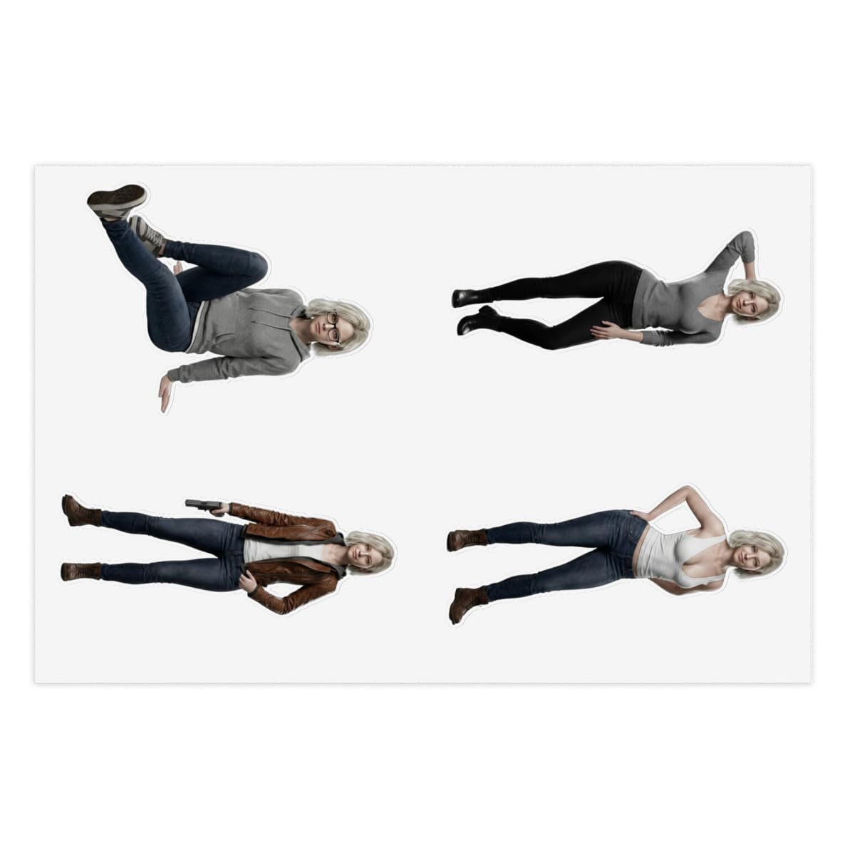 Survivor Girl Holographic Sticker Pack | RE9 Horror Vinyl Decals