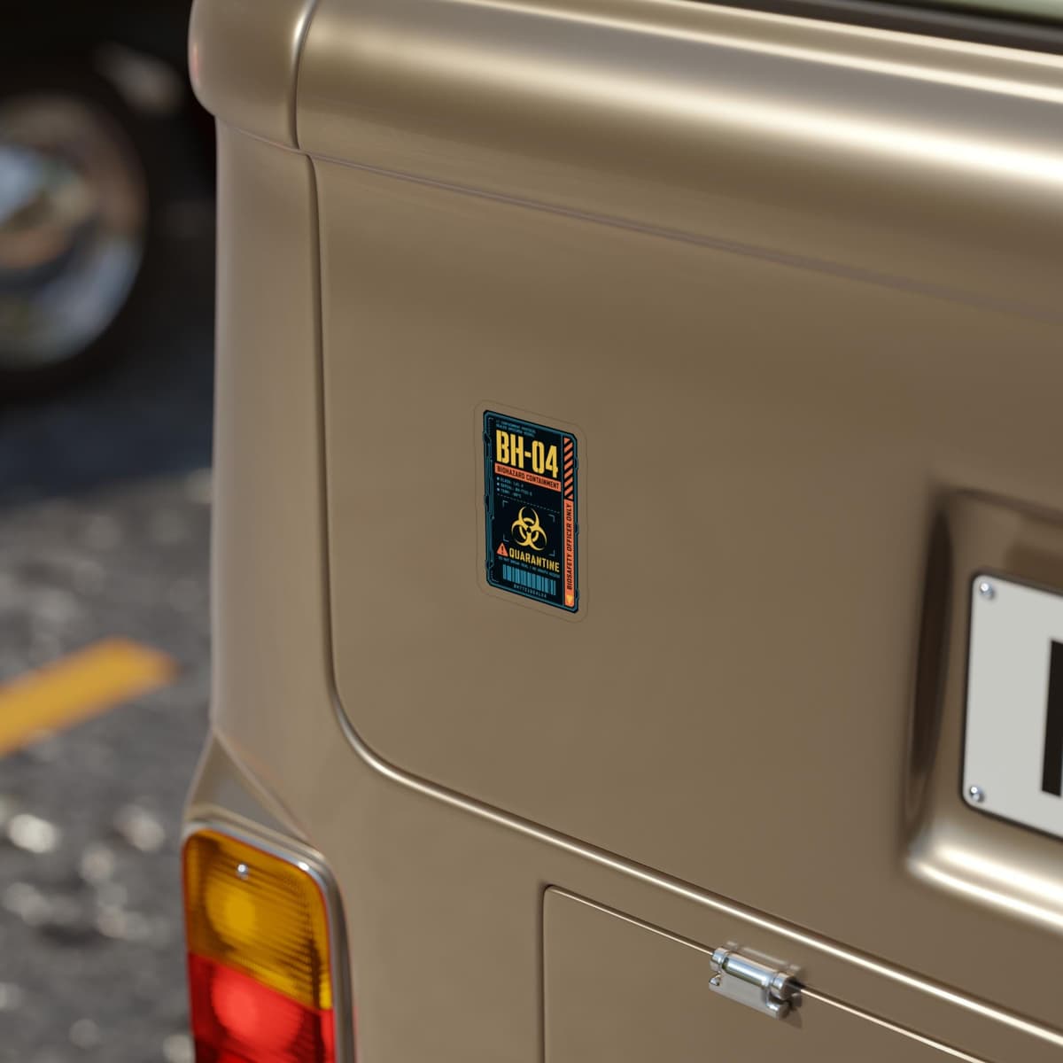 BH-04 Biohazard Containment Sci-Fi Decal Sticker | Quarantine Warning Tag Vinyl Decal