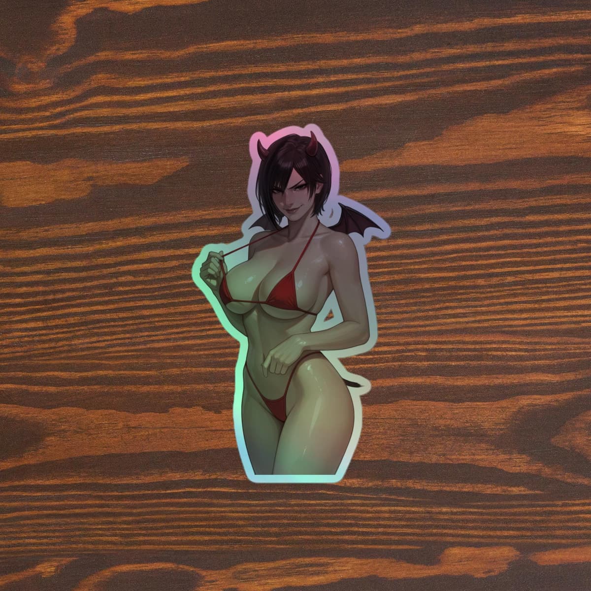 Crimson Devil Holographic stickers