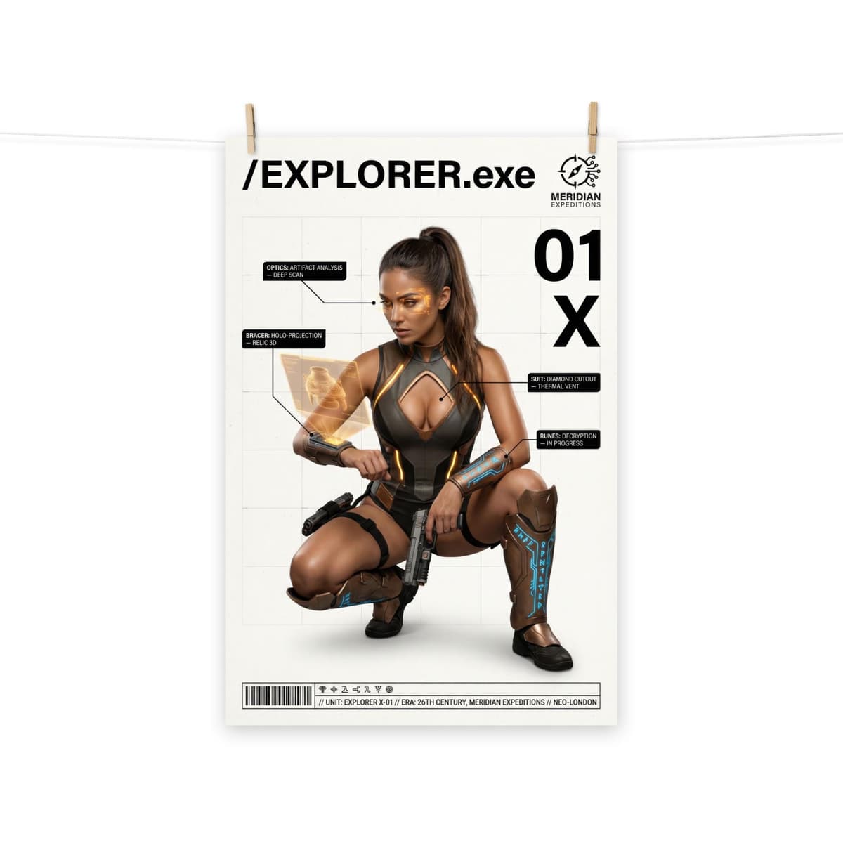 Explorer Crouched Poster