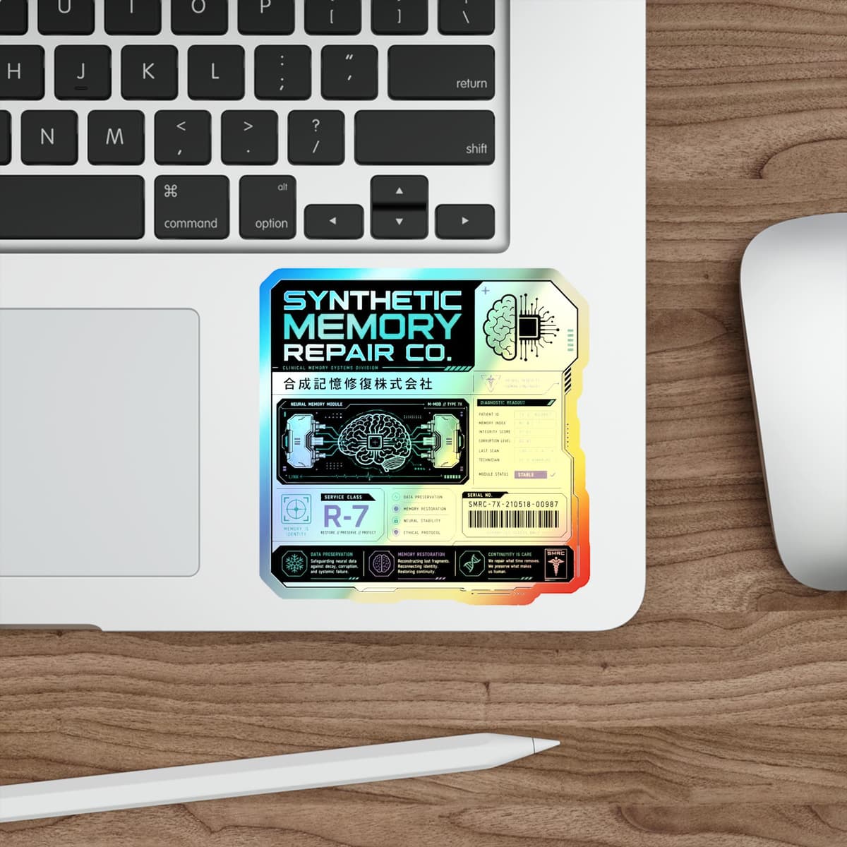 Synthetic Memory Repair Co Holographic Sticker