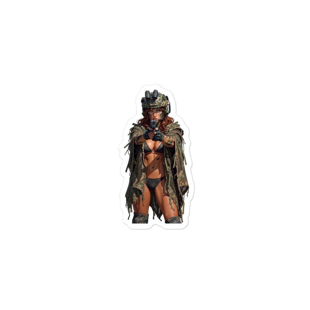 Mamba Ghillie Bikini Pin Up Kiss Cut Sticker
