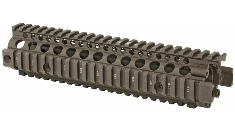 Daniel Defense MK18 RIS II 9.55-inch FDE quad-rail handguard