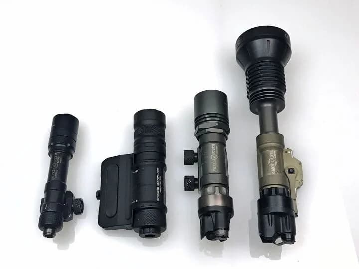 Premium weapon lights from different manufacturers for comparison