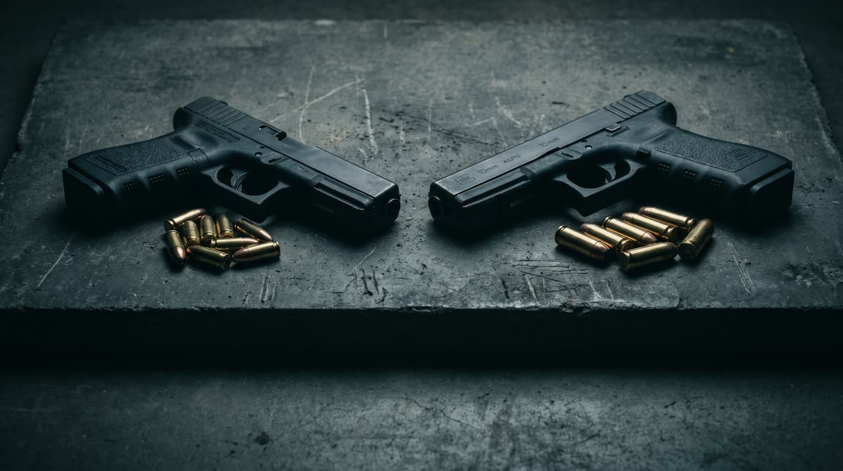 10mm vs 9mm 2026: Ballistics, Recoil, Capacity & Use Case Compared header image