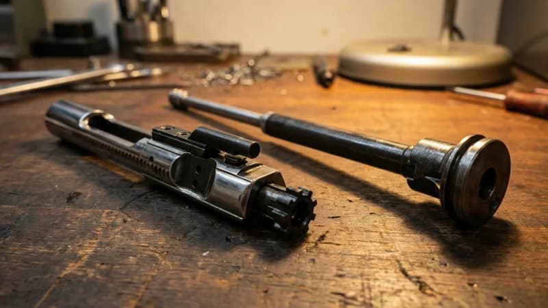 AR-15 direct impingement bolt carrier group compared to AK-47 long-stroke piston system