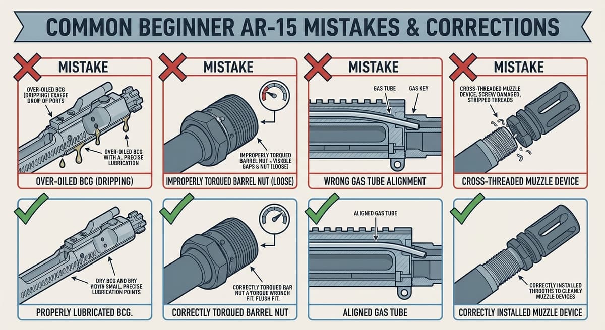 AR-15 Parts to Avoid 2026: 10 Mistakes New Owners Make (Olight, Amazon Optics, Red Parts) header image