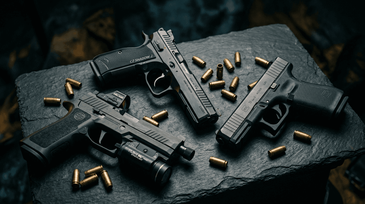 Best Full-Size 9mm Pistols 2026: Top 8 Ranked for Competition, Duty & Home Defense (CZ, Glock, Walther) header image
