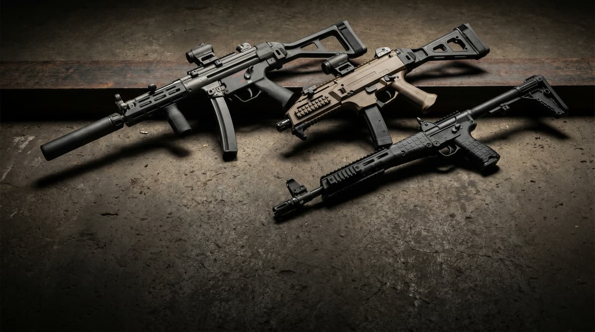 Best PCC 2026: Top 12 Pistol Caliber Carbines Ranked (MPX, Kuna, Taurus RPC, Scorpion, B&T) header image