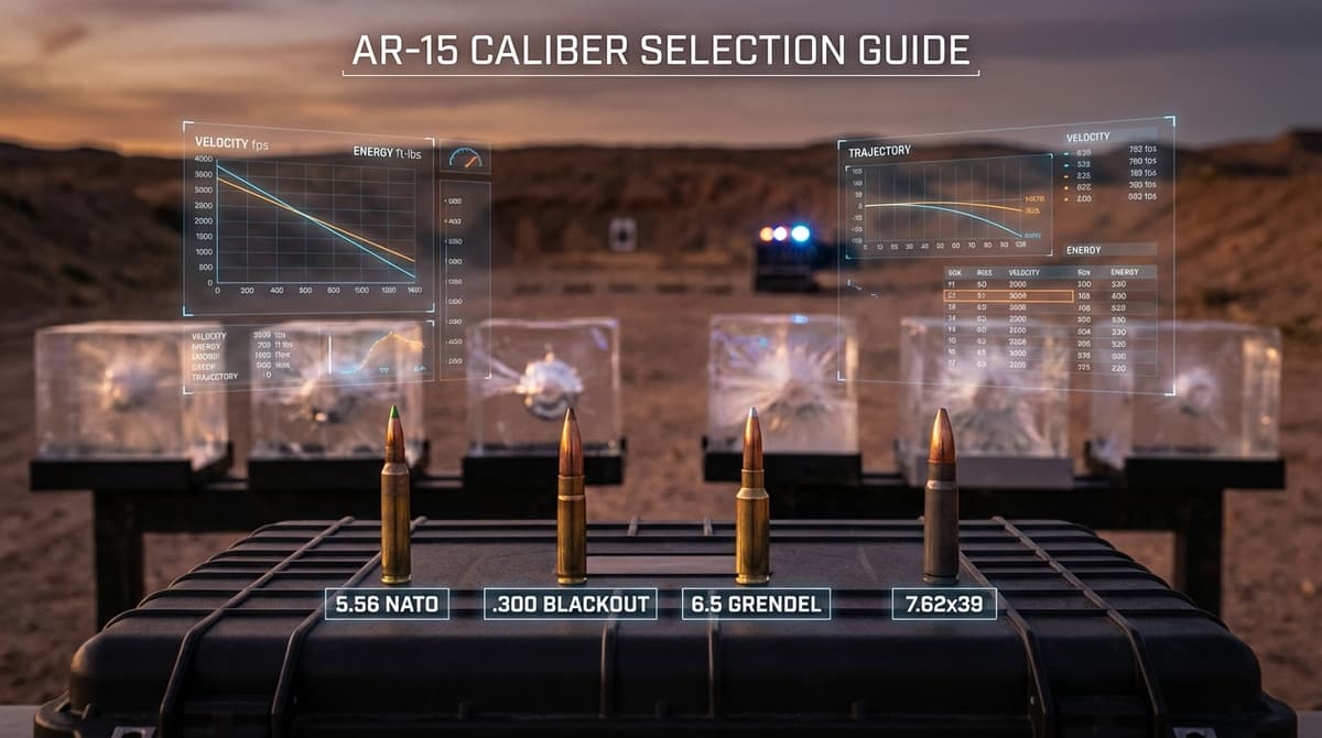 Which AR-15 Caliber Should You Buy? 5.56 vs 300 BLK vs 6.5 Grendel 2026 (Cost, Ballistics, Ammo) header image