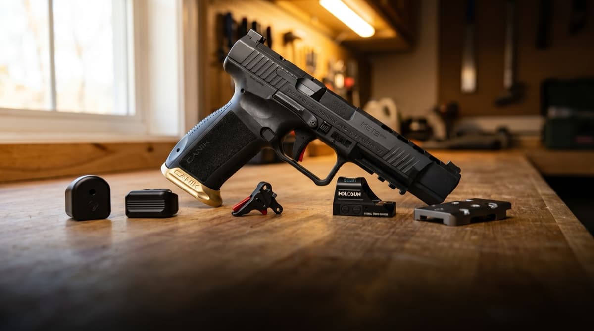 Best Canik TP9 & METE Upgrades 2026: Triggers, Optics, Mags & Holsters Ranked header image