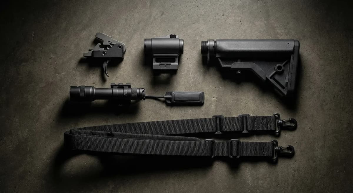 Best AR-15 Upgrades 2026: First $500 Priority List (Trigger, Optic, Light, Stock) header image