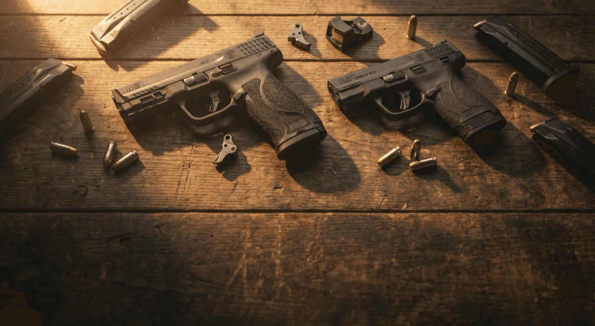 Best M&P Shield Plus & M&P 2.0 Upgrades 2026: Triggers, Optics, Sights & Holsters Ranked (Apex, Holosun, Trijicon, Streamlight) header image